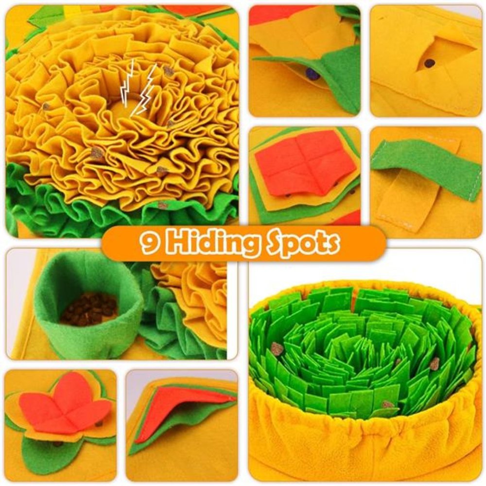 31.5"x 19.3" Dog Snuffle Mat,9 Training Elements Interactive Dog Toys - Picture 6 of 6